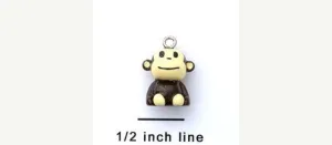 3D Happy MONKEY Resin Charm  cha0114