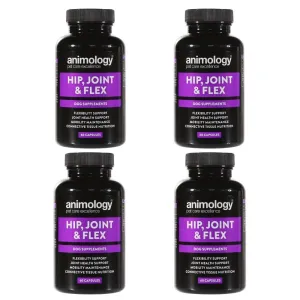 Animology Hip, Joint & Flex Dog Supplements 4 x 60 Capsules