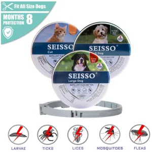 AnniePaw Dog Anti Flea Tick Collar 8 Month Adjustable Protection