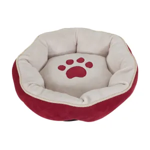 Aspenpet 26947/26542 Pillow Pet Bed, 18 in L, 18 in W, Round, Polyester Fill, Fabric Cover, Assorted