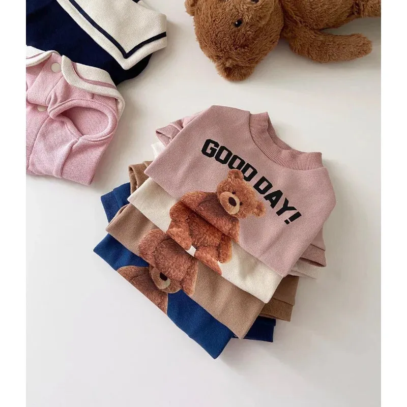 Bear Pattern Dog Clothes for Small Dogs | Adorable Puppy Clothes and Pet Cat Vest | Costumes for Poodle, Teddy, Bichon, Yorkie, Chihuahua, French Bulldog