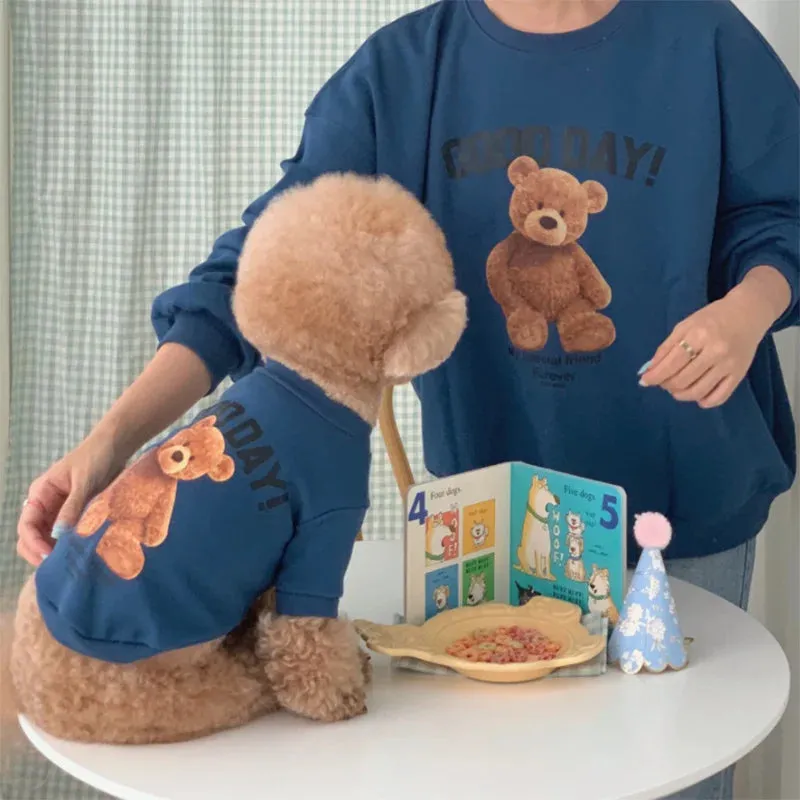 Bear Pattern Dog Clothes for Small Dogs | Adorable Puppy Clothes and Pet Cat Vest | Costumes for Poodle, Teddy, Bichon, Yorkie, Chihuahua, French Bulldog