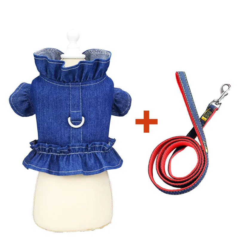 Denim Pet Top with D Ring Hook