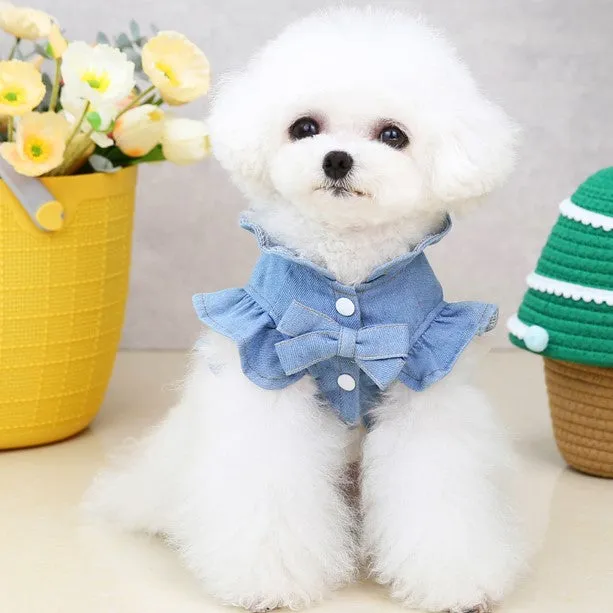 Denim Pet Top with D Ring Hook