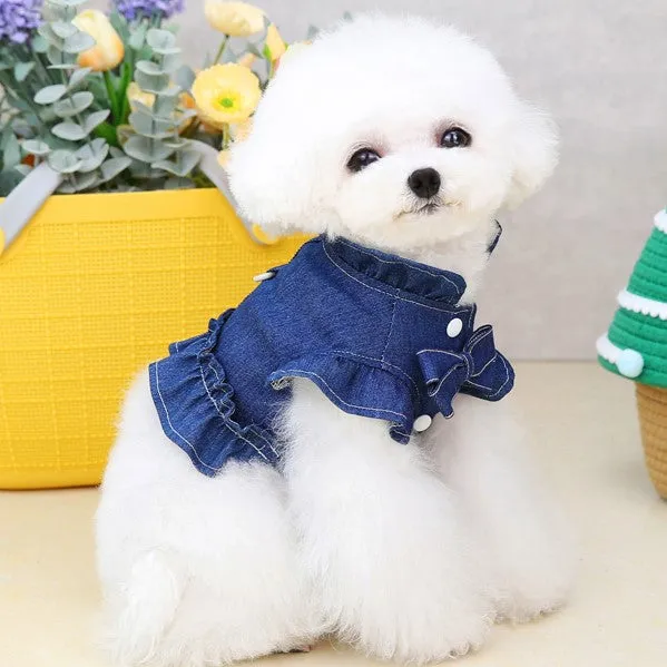 Denim Pet Top with D Ring Hook