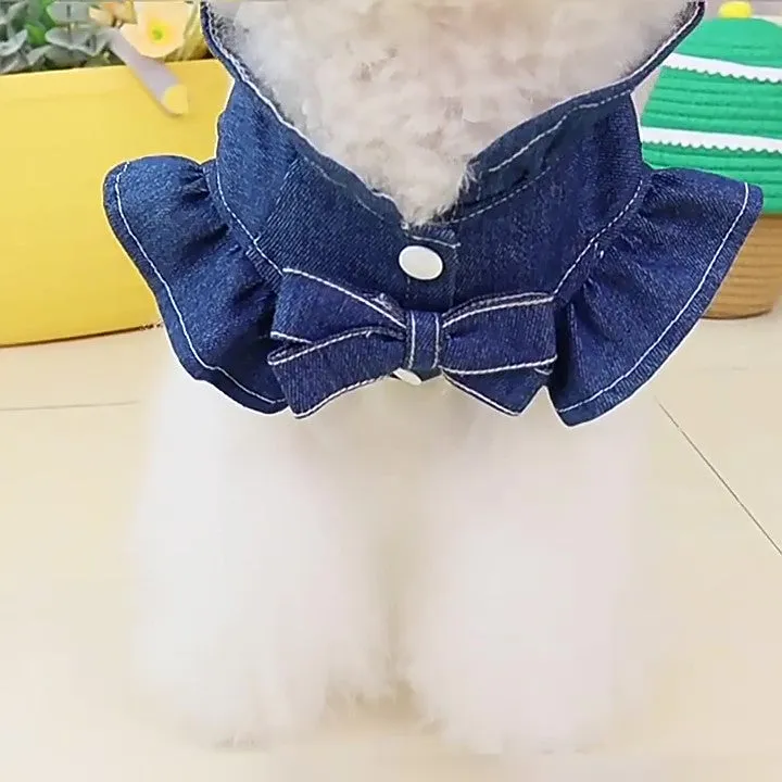 Denim Pet Top with D Ring Hook