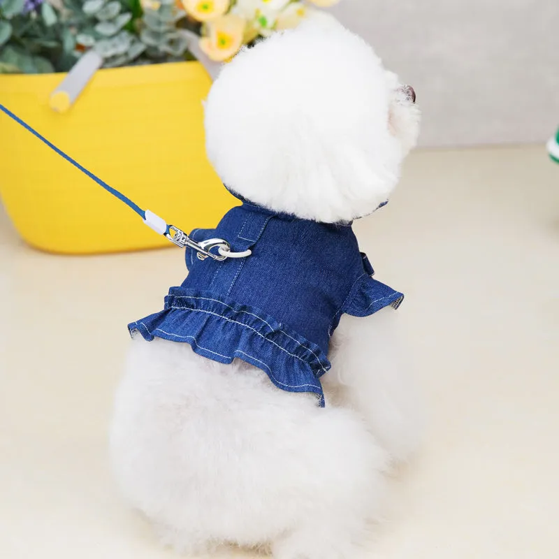 Denim Pet Top with D Ring Hook