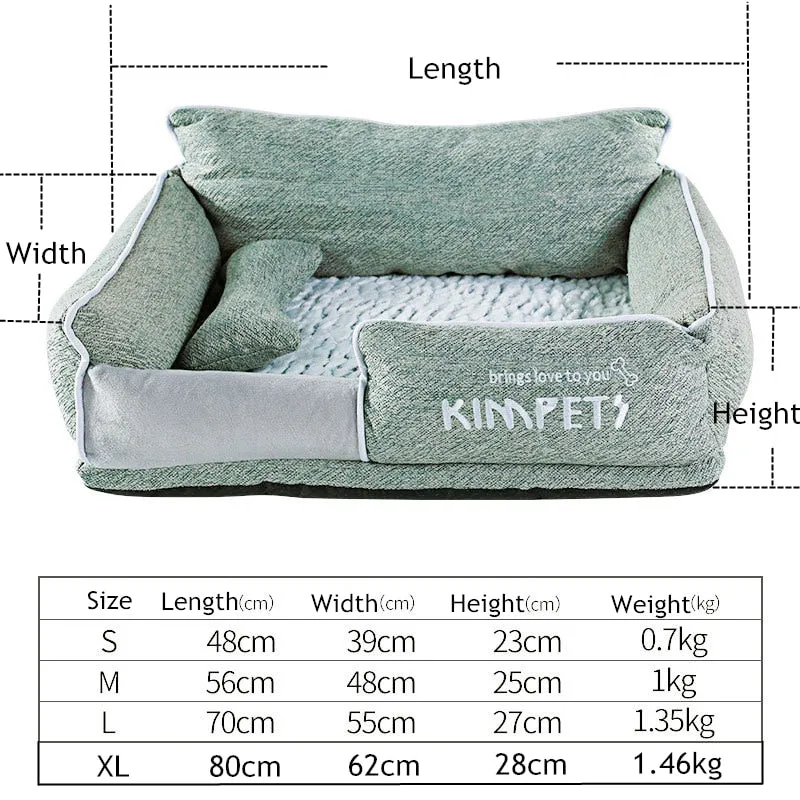 Dog Beds Warm Sleeping Cotton Puppy Bed Washable Detachable Oxford