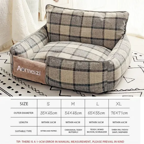Dog Beds Warm Sleeping Cotton Puppy Bed Washable Detachable Oxford