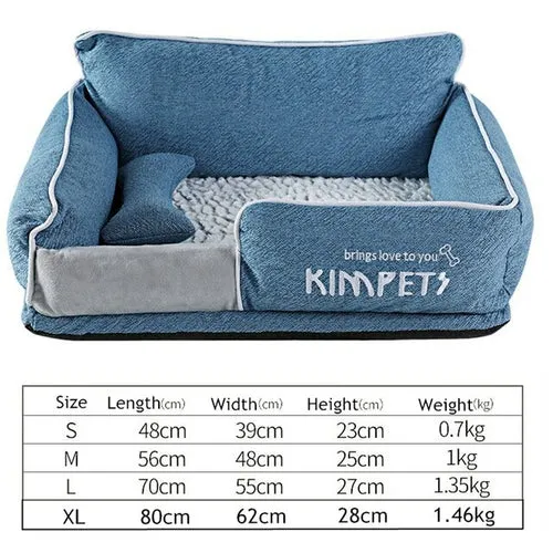 Dog Beds Warm Sleeping Cotton Puppy Bed Washable Detachable Oxford
