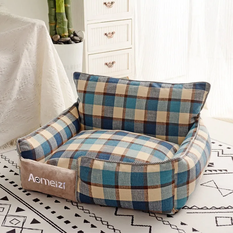 Dog Beds Warm Sleeping Cotton Puppy Bed Washable Detachable Oxford
