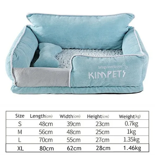 Dog Beds Warm Sleeping Cotton Puppy Bed Washable Detachable Oxford