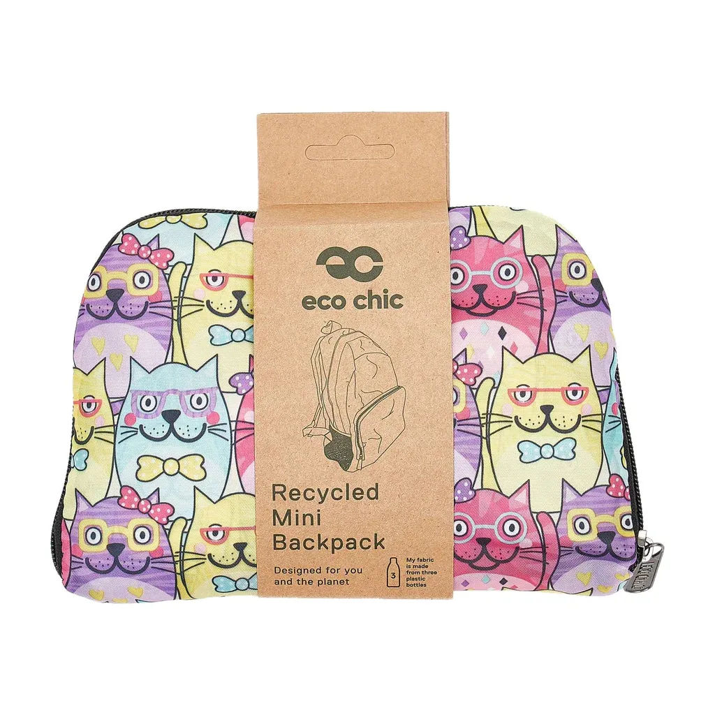 Eco Chic Multiple Glasses Cat Backpack