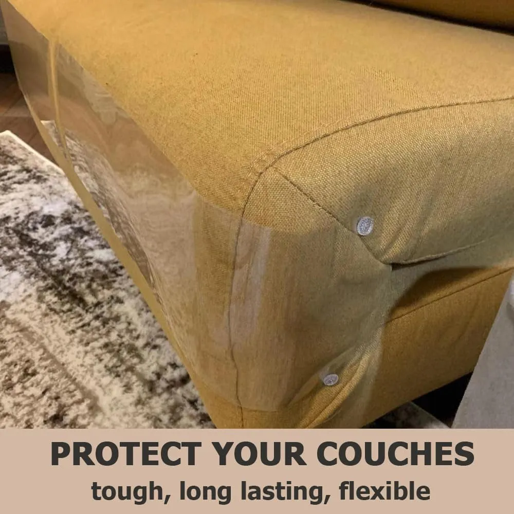 FTSTC 10 PCS Furniture Protectors from Cats, 17"X13" Clear Self-Adhesive anti Cat Scratch Deterrent, Couch Protector for Cats, Cat Sofa Cat Sofa Protector, Strong, Cat Deterrent Accessories