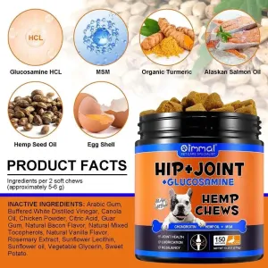 Hemp Hip Joint Glucosamine Chondroitin Dogs