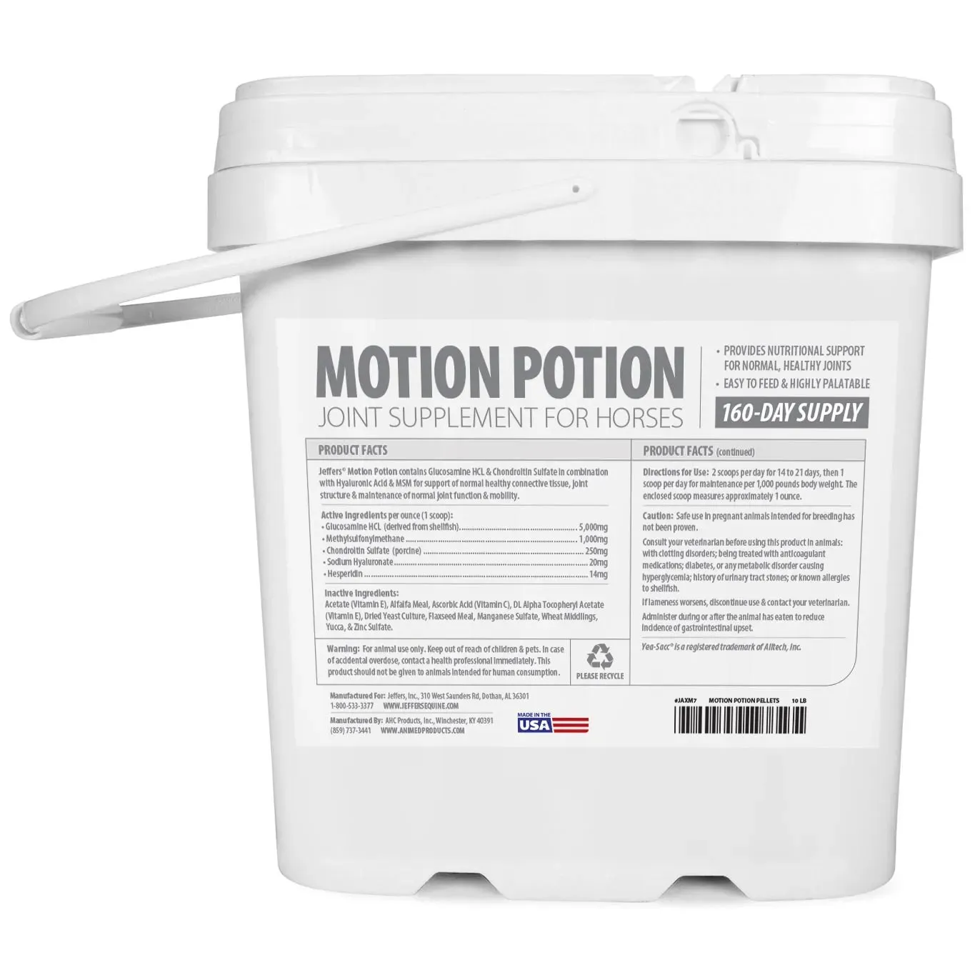 Jeffers Motion Potion Pellets Joint Supplement for Horses