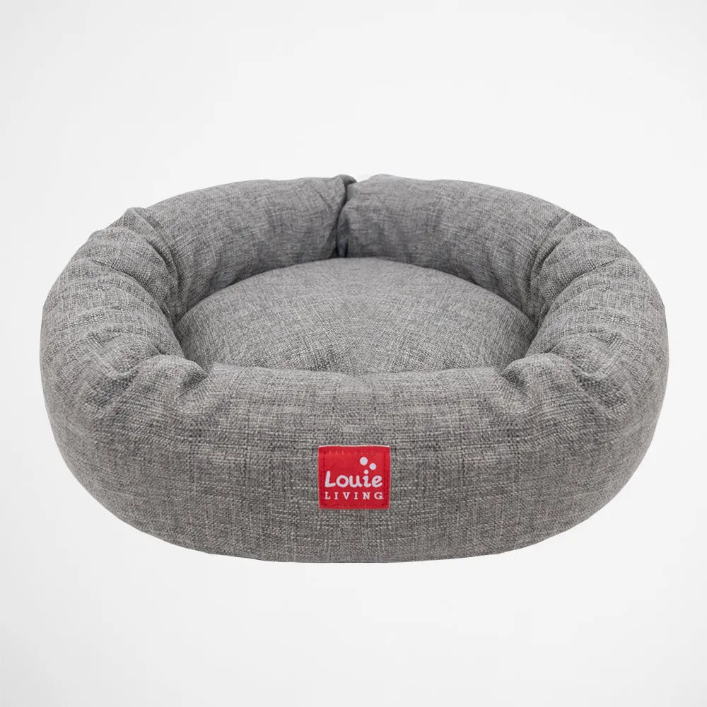 Louie Living | Donut Lounger Pet Bed - Grey