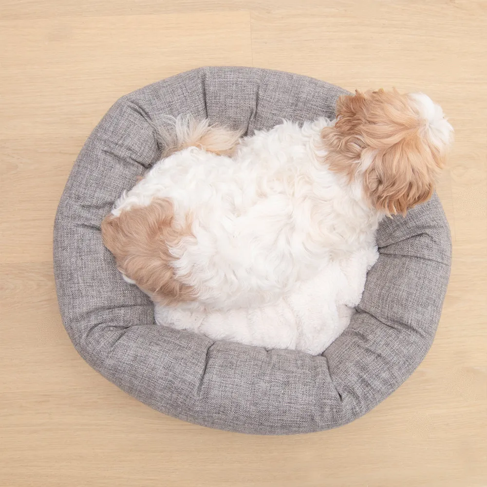 Louie Living | Donut Lounger Pet Bed - Grey