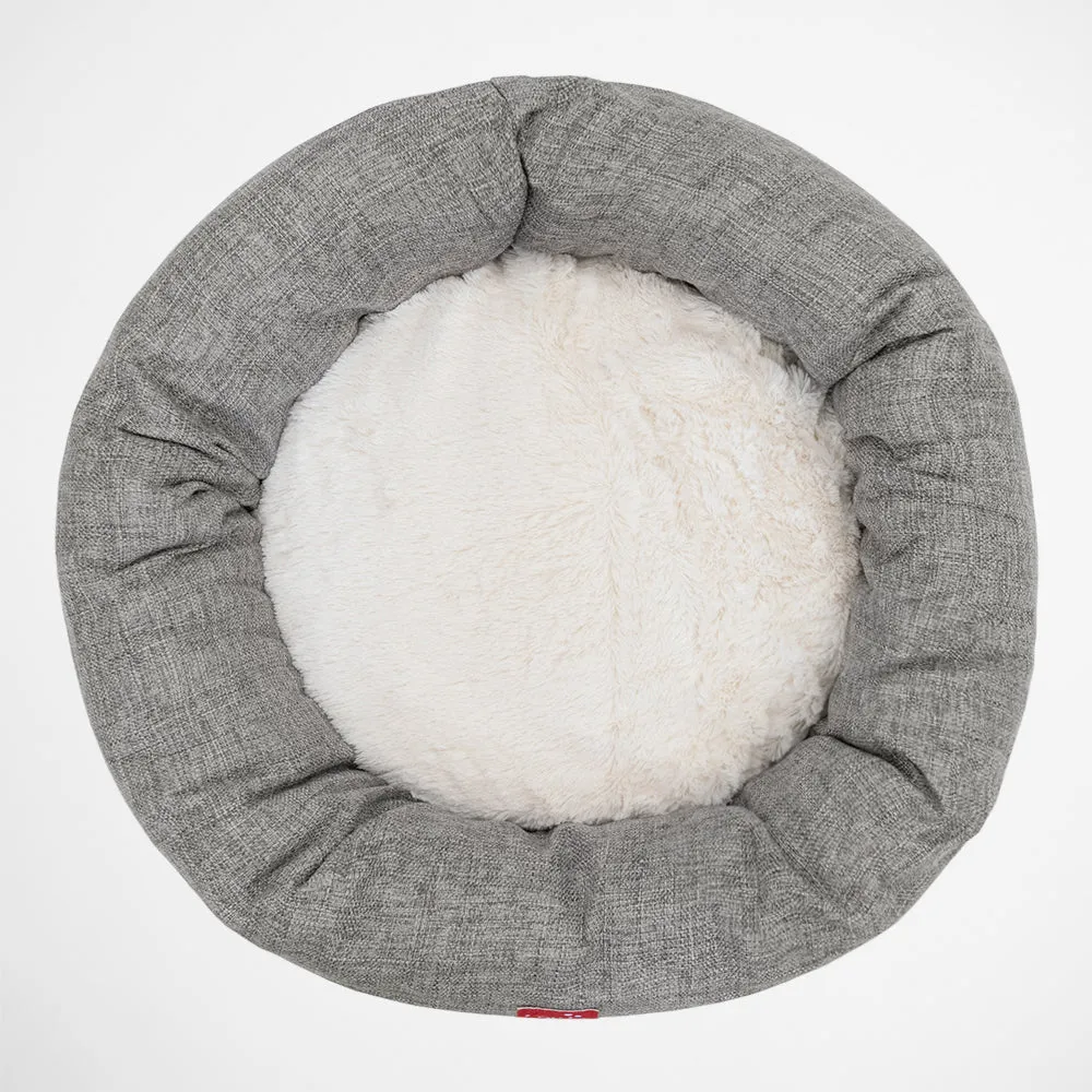 Louie Living | Donut Lounger Pet Bed - Grey