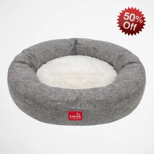 Louie Living | Donut Lounger Pet Bed - Grey