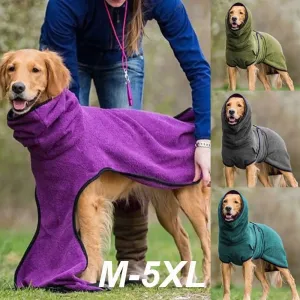 Pet Clothes - Cozy Towelling Drying Robe for Dogs - Warm and Stylish Dog Apparel