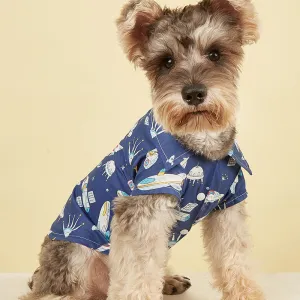 Pet Clothes Summer Cartoon Cute Universe Printed Dog Shirt Clothing