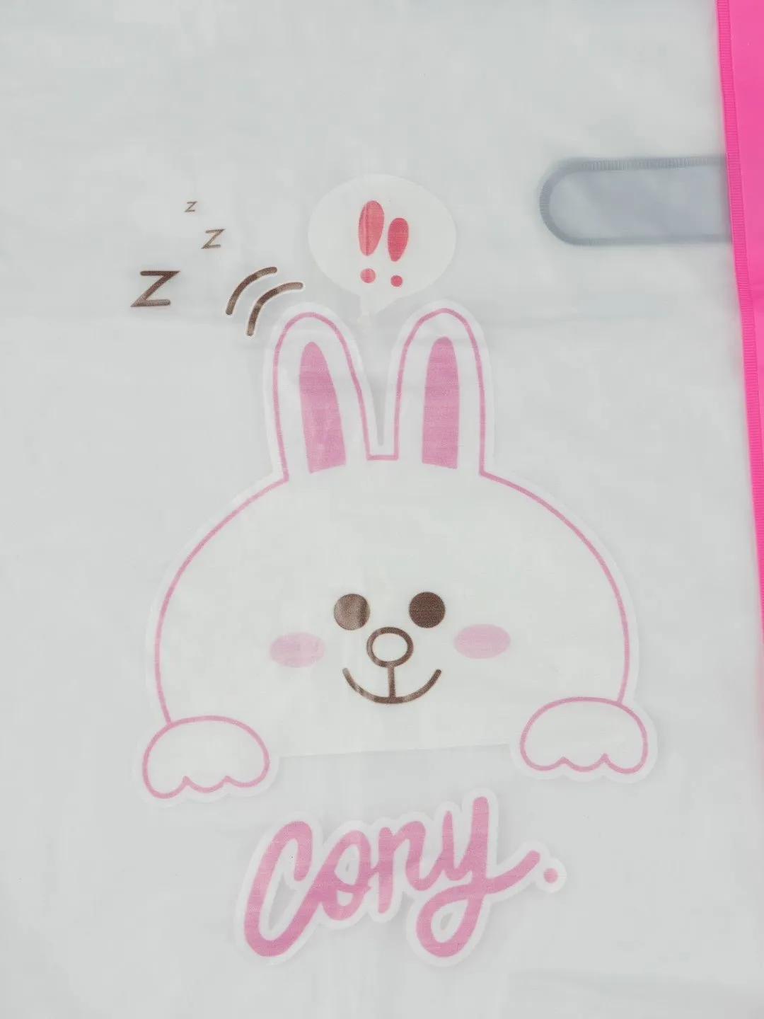 Pink Bunny-Themed white  Raincoat for Girls