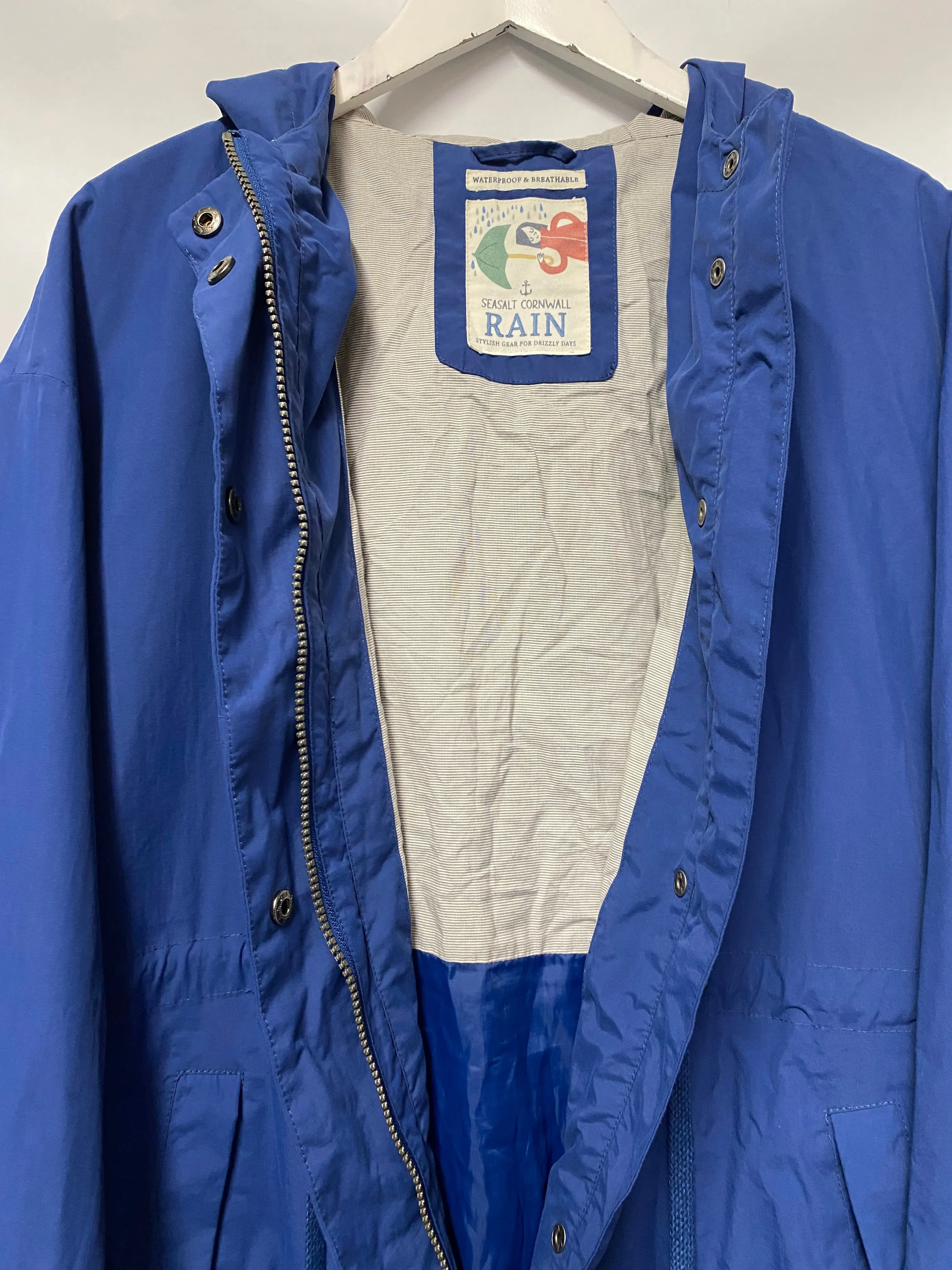 Sea Salt Cornwall Blue Water Resistant Coat 12