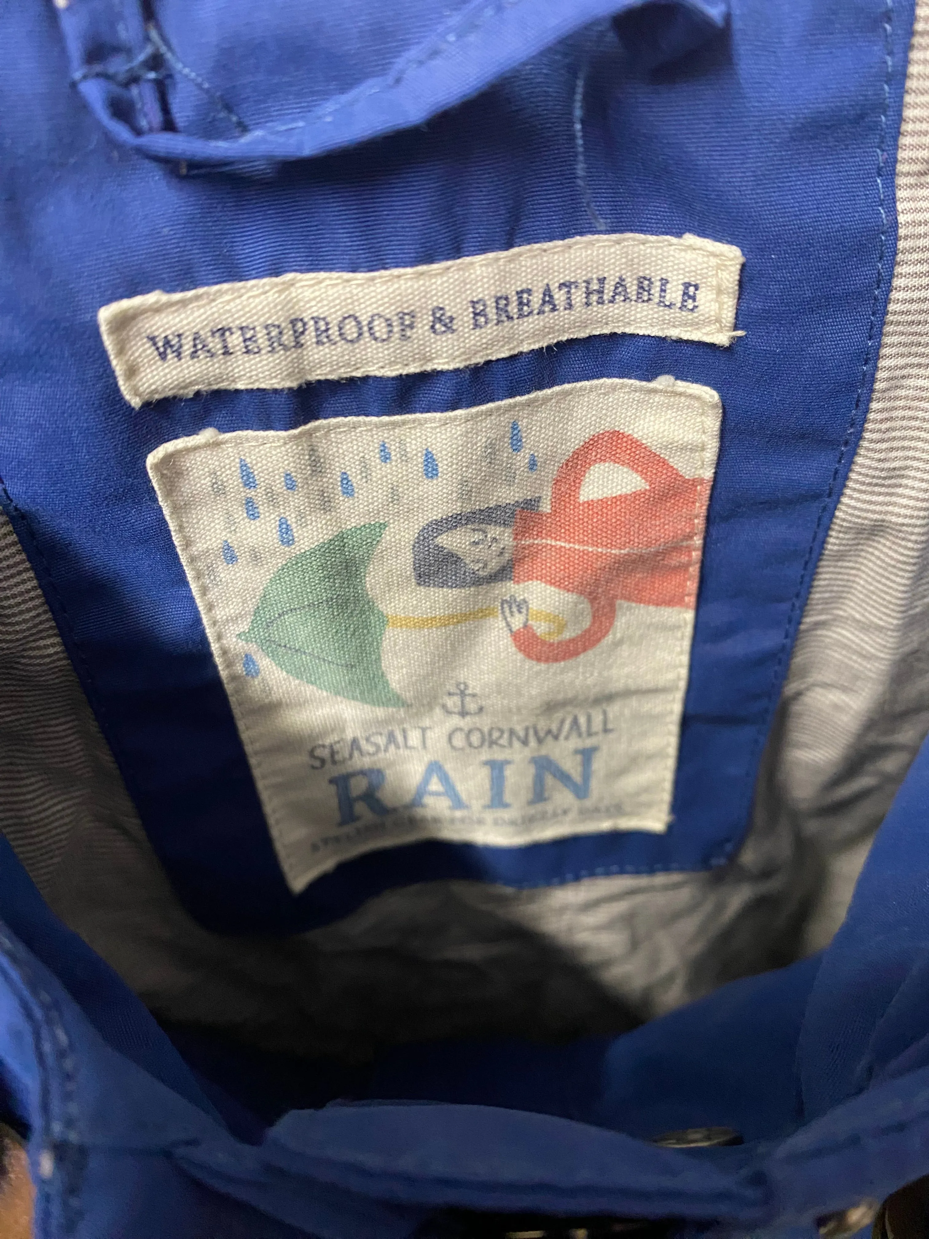 Sea Salt Cornwall Blue Water Resistant Coat 12