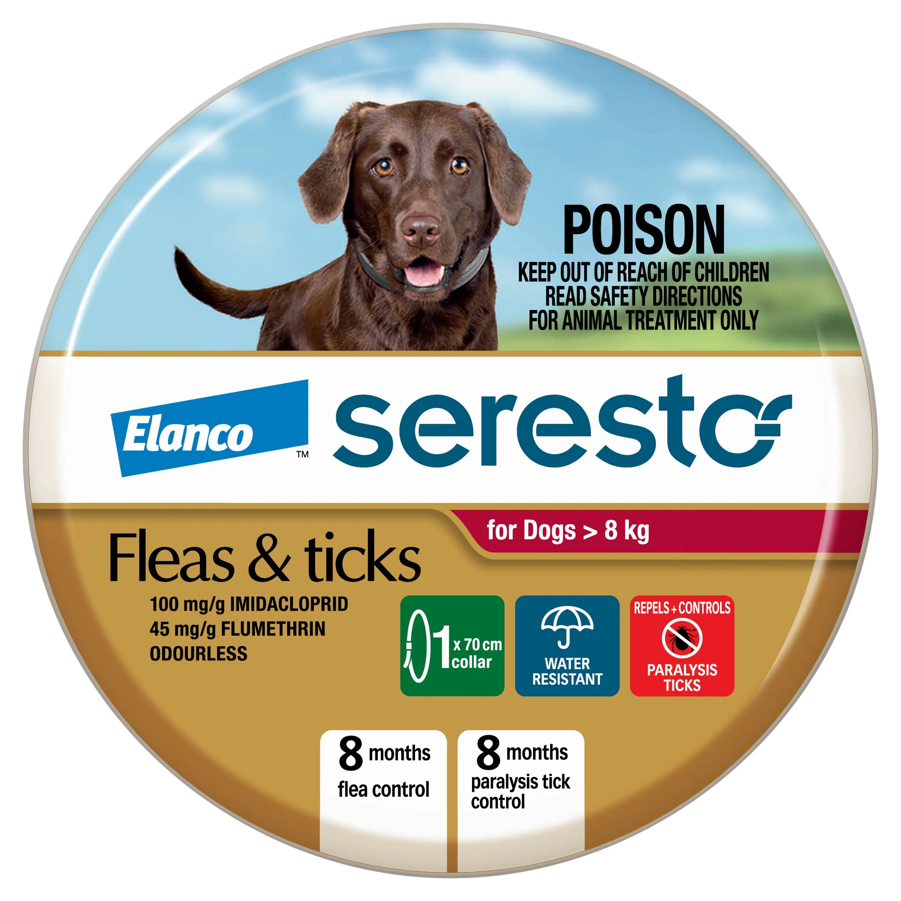 Seresto Flea and Tick Collar for Dogs Over 8kg^^^