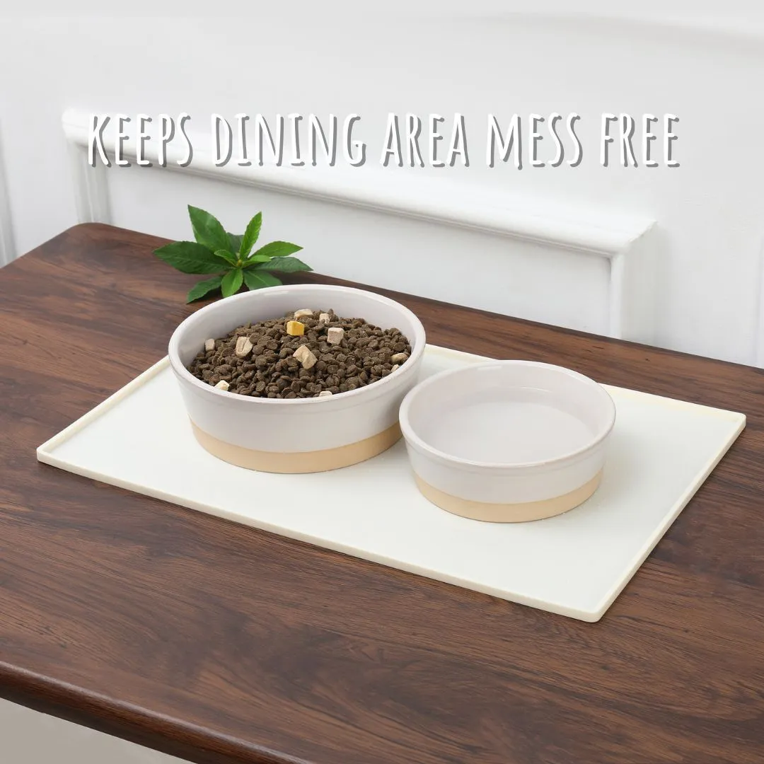 SILICONE MESS FREE WHITE PLACEMAT