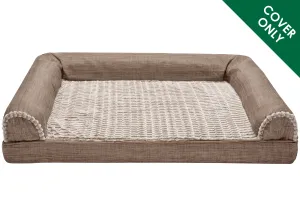 Sofa Dog Bed - Luxe Fur & Performance Linen - Cover