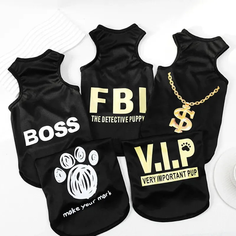 Thin Pet Clothes Summer Vest - Keep Your Small Dog, Cat, or Puppy Cool with Funny Print T-Shirts - Affordable Dog Clothes for Chihuahua and Other Small Breeds - Breathable and Fashionable Pet Costumes