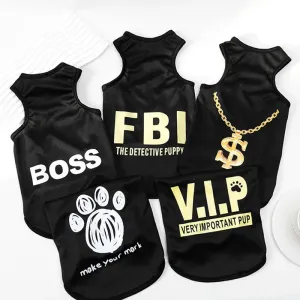 Thin Pet Clothes Summer Vest - Keep Your Small Dog, Cat, or Puppy Cool with Funny Print T-Shirts - Affordable Dog Clothes for Chihuahua and Other Small Breeds - Breathable and Fashionable Pet Costumes