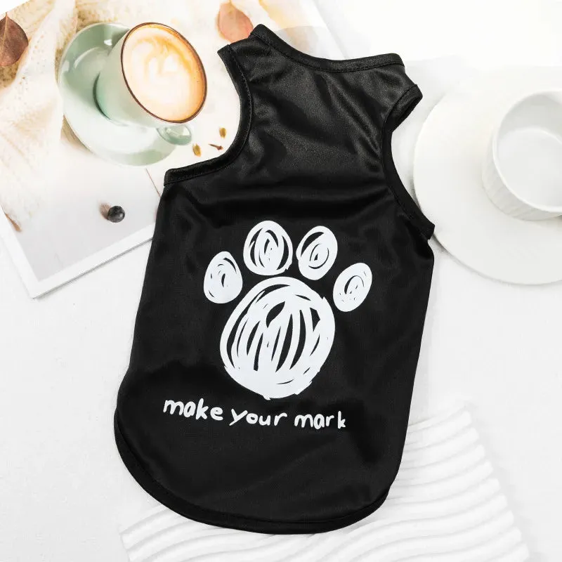 Thin Pet Clothes Summer Vest - Keep Your Small Dog, Cat, or Puppy Cool with Funny Print T-Shirts - Affordable Dog Clothes for Chihuahua and Other Small Breeds - Breathable and Fashionable Pet Costumes