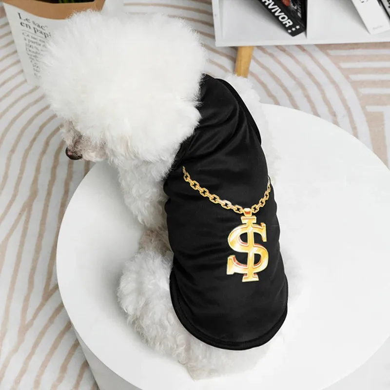 Thin Pet Clothes Summer Vest - Keep Your Small Dog, Cat, or Puppy Cool with Funny Print T-Shirts - Affordable Dog Clothes for Chihuahua and Other Small Breeds - Breathable and Fashionable Pet Costumes