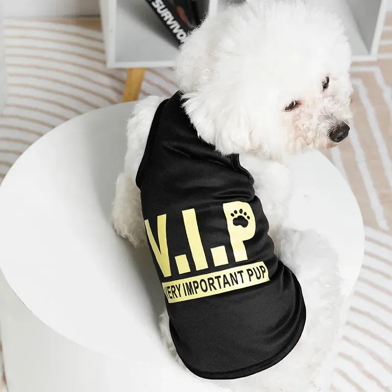 Thin Pet Clothes Summer Vest - Keep Your Small Dog, Cat, or Puppy Cool with Funny Print T-Shirts - Affordable Dog Clothes for Chihuahua and Other Small Breeds - Breathable and Fashionable Pet Costumes