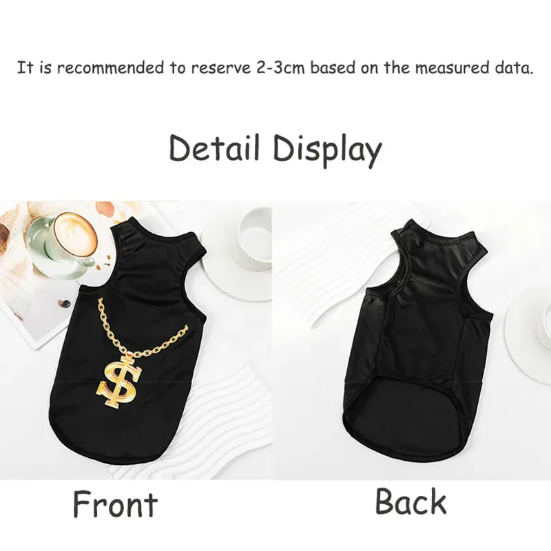 Thin Pet Clothes Summer Vest - Keep Your Small Dog, Cat, or Puppy Cool with Funny Print T-Shirts - Affordable Dog Clothes for Chihuahua and Other Small Breeds - Breathable and Fashionable Pet Costumes