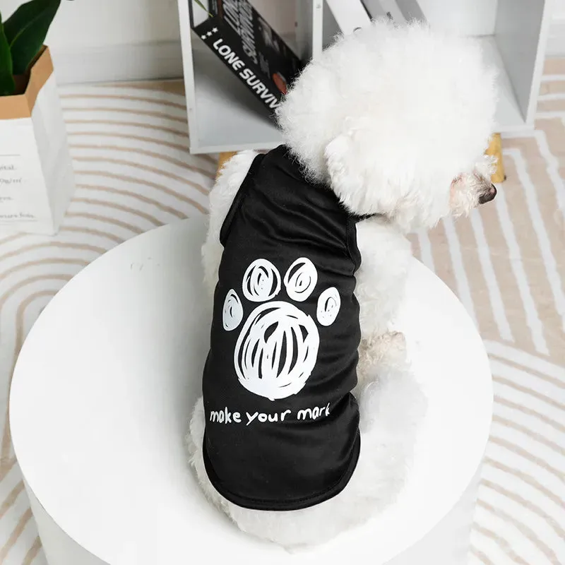 Thin Pet Clothes Summer Vest - Keep Your Small Dog, Cat, or Puppy Cool with Funny Print T-Shirts - Affordable Dog Clothes for Chihuahua and Other Small Breeds - Breathable and Fashionable Pet Costumes