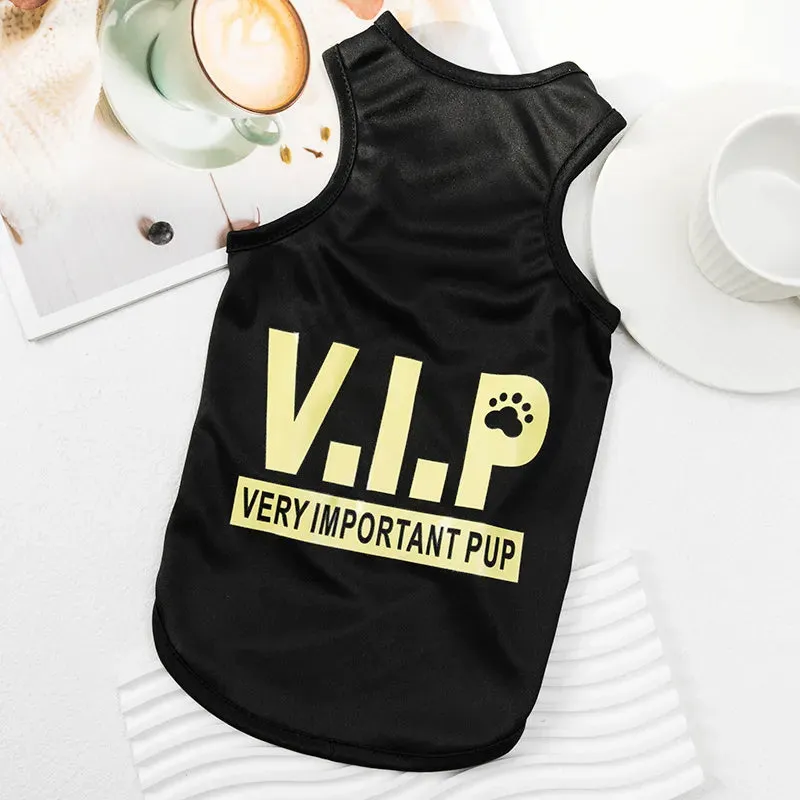 Thin Pet Clothes Summer Vest - Keep Your Small Dog, Cat, or Puppy Cool with Funny Print T-Shirts - Affordable Dog Clothes for Chihuahua and Other Small Breeds - Breathable and Fashionable Pet Costumes