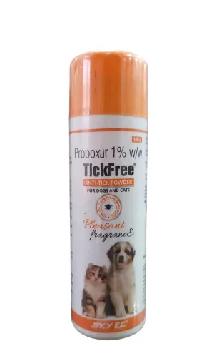 TickFree Anti-Tick & Flea  Powder For Dogs & Cats - 100 Gm