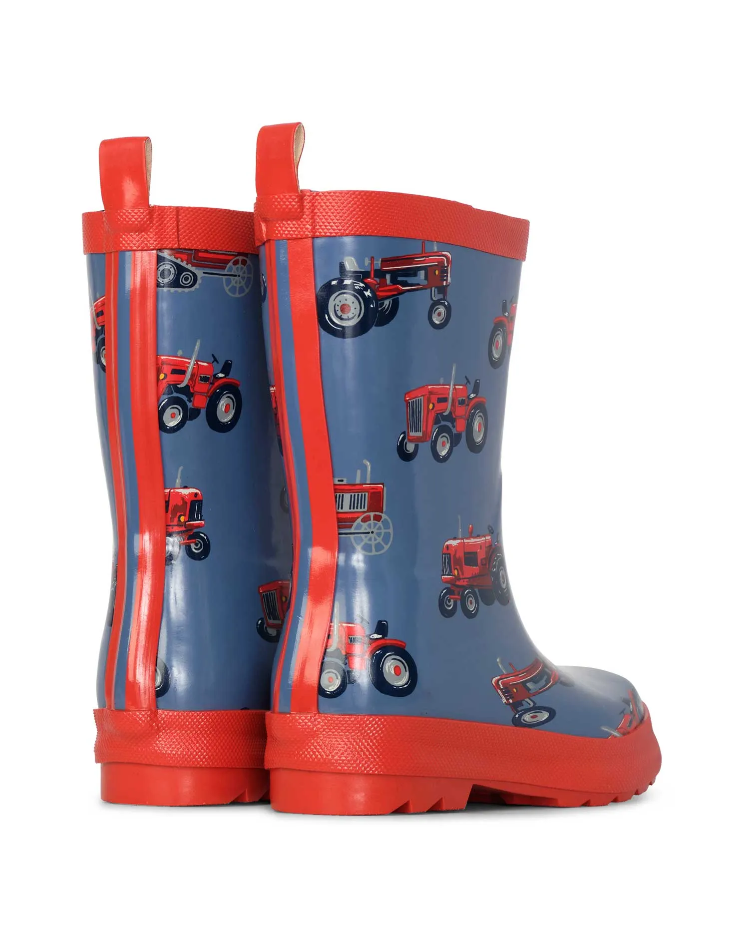 Vintage Tractors Shiny Gumboots