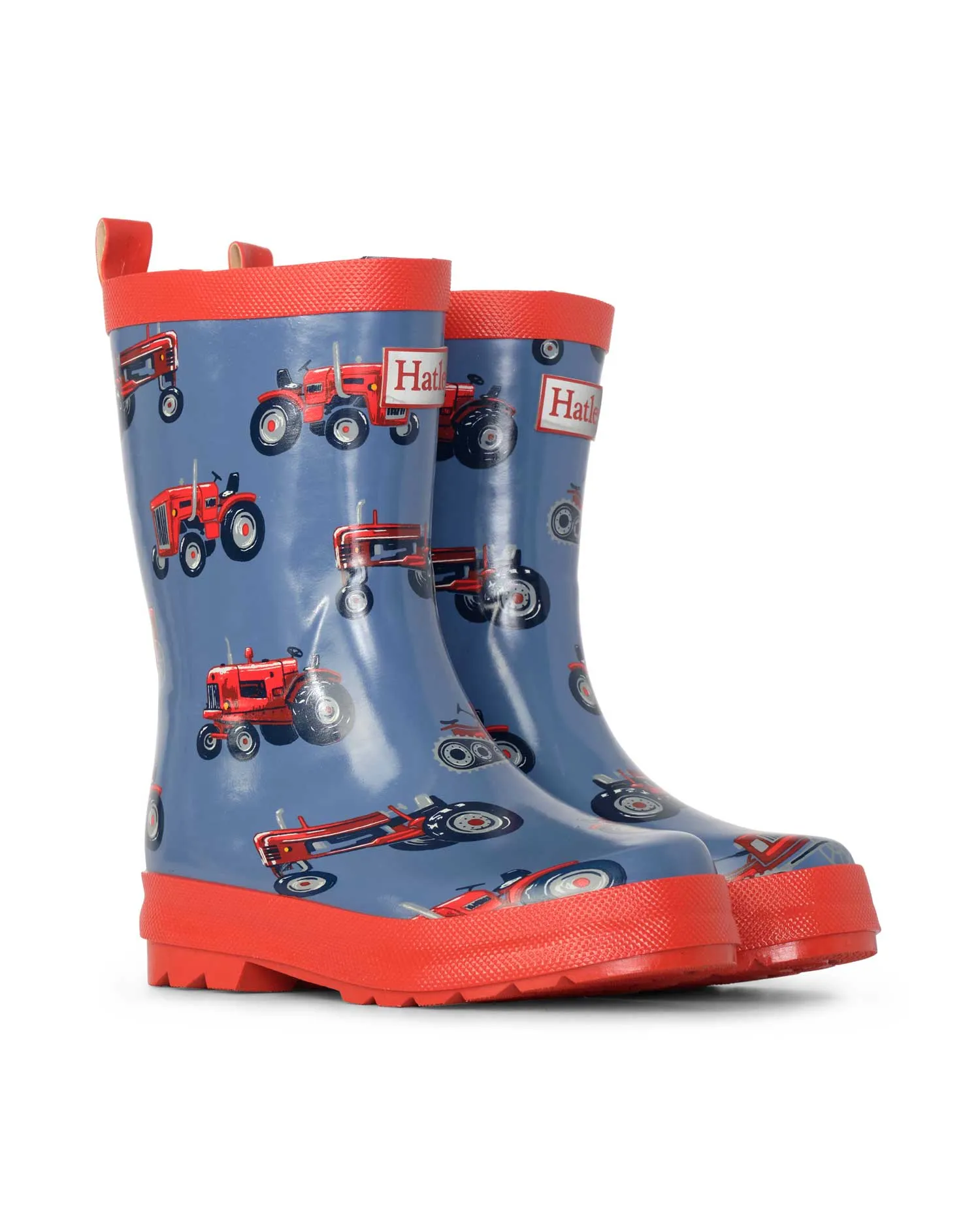 Vintage Tractors Shiny Gumboots