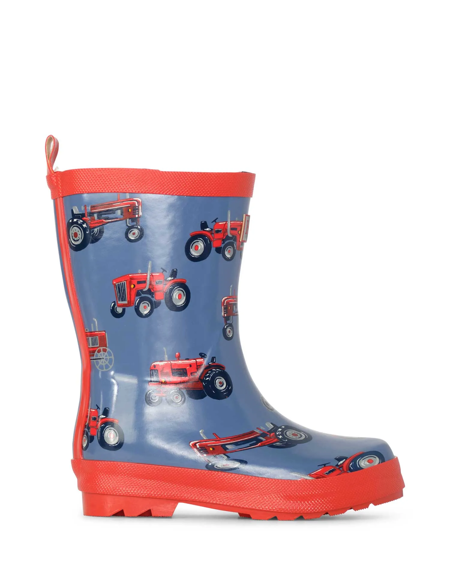 Vintage Tractors Shiny Gumboots