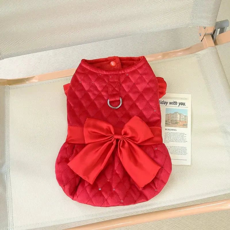 Winter Chic: Pet Harness Vest with Coat - Stylish Dog Clothes for Yorkies, Shih Tzus, Pomeranians, Maltese, Bichons, and Poodles