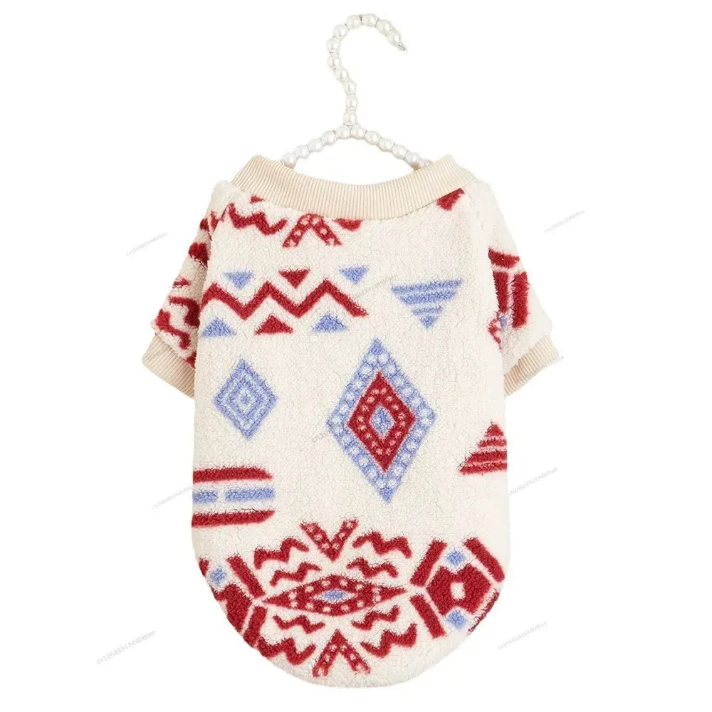 Winter Warm Fleece Pet Dog Clothes - Stylish and Cozy Sweatshirts for Small to Medium Dogs